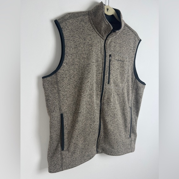 Eddie Bauer Men's Size XL Taupe Gray Radiator Sweater Fleece Vest 2.0 Outdoors - Picture 4 of 11
